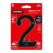 Número 2 de latón sólido 4", negro, HERMEX