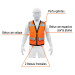Chaleco seguridad reforzado naranja con bolsas, EG, EXPERT