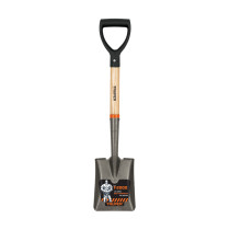 Pala cajuelera cuadrada, puño "D" mango de madera, TRUPER
