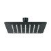 Regadera cuadrada 6", acero inox, sin brazo, negro, TÚBIG