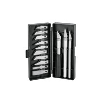 Juego de exactos con 13 cuchillas en estuche, PRETUL
