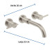 Mezcladora satín de pared para lavabo, FOSET ELEMENT