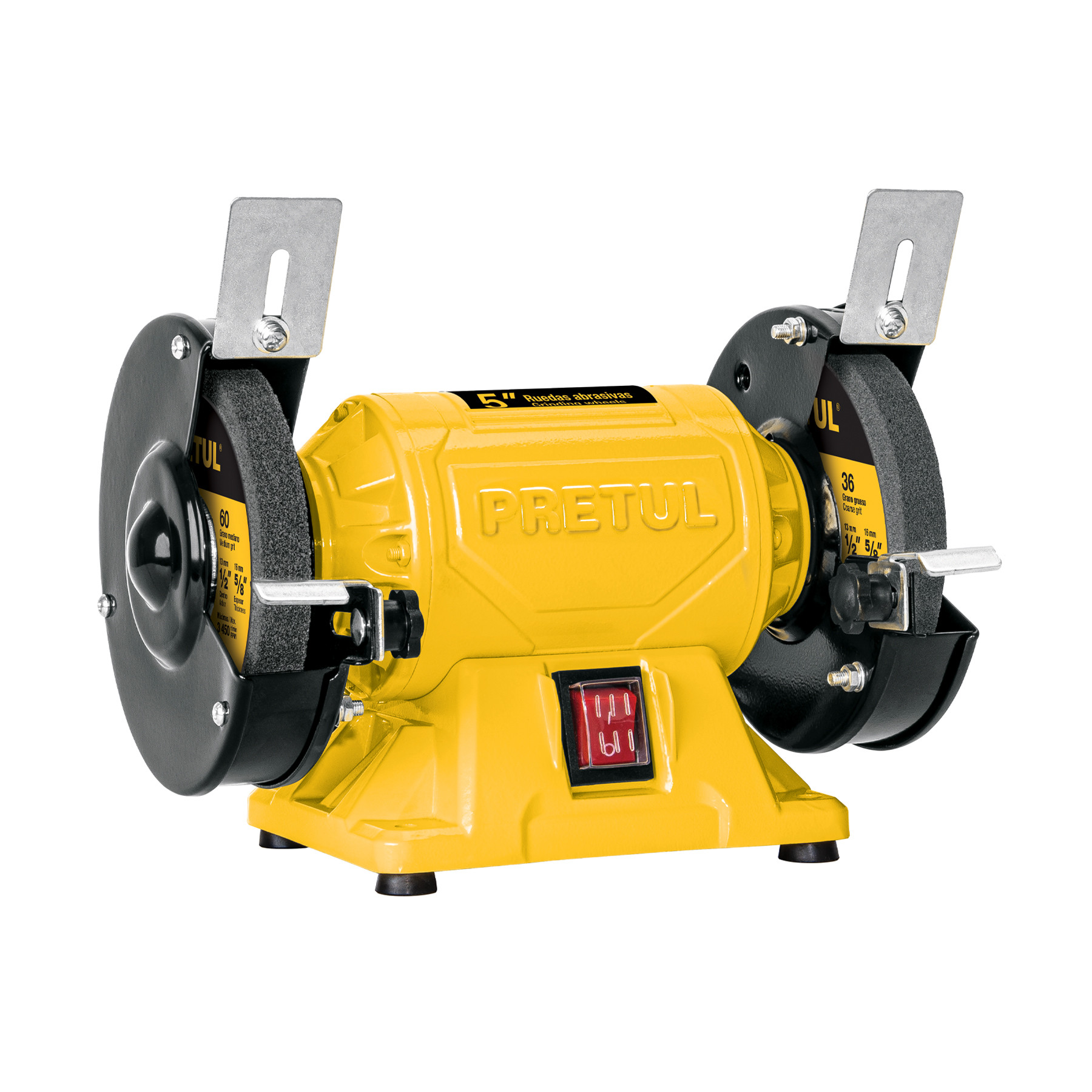 Esmeril de banco de 5" de 1/6 HP (120 W), PRETUL