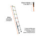 Escalera telescópica, 7 peldaños, tipo II, capacidad 102kg