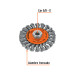 Carda circular 4" alambre trenzado, eje 5/8"-11, TRUPER