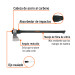 Hacha media labor 3 lb, mango de fibra de vidrio 36", TRUPER