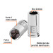 Dado de 8 mm, 6 puntas, cuadro 1/4", TRUPER