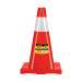 Cono de precaución de 45 cm de PVC con reflejante, PRETUL