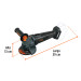 Esmeriladora 4-1/2", 20V, s/accesorios, TRUPER MAX