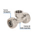 Tee para PEALPE, 1/2", con rosca hembra central, FOSET