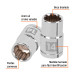 Dado de 14 mm, 12 puntas, cuadro 1/2", TRUPER