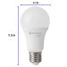 Pack 4 focos LED 14W (75W) A19, 6500K fría, 1150 lm, BASIC