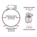 Bolsa con 10 abrazaderas sin fin # 6, 1/2 - 3/4", FIERO