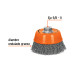 Carda copa 5" alambre ondulado grueso, eje 5/8"-11, TRUPER