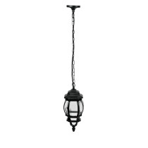 Arbotante tipo farol tradicional colgante p/exterior, negro