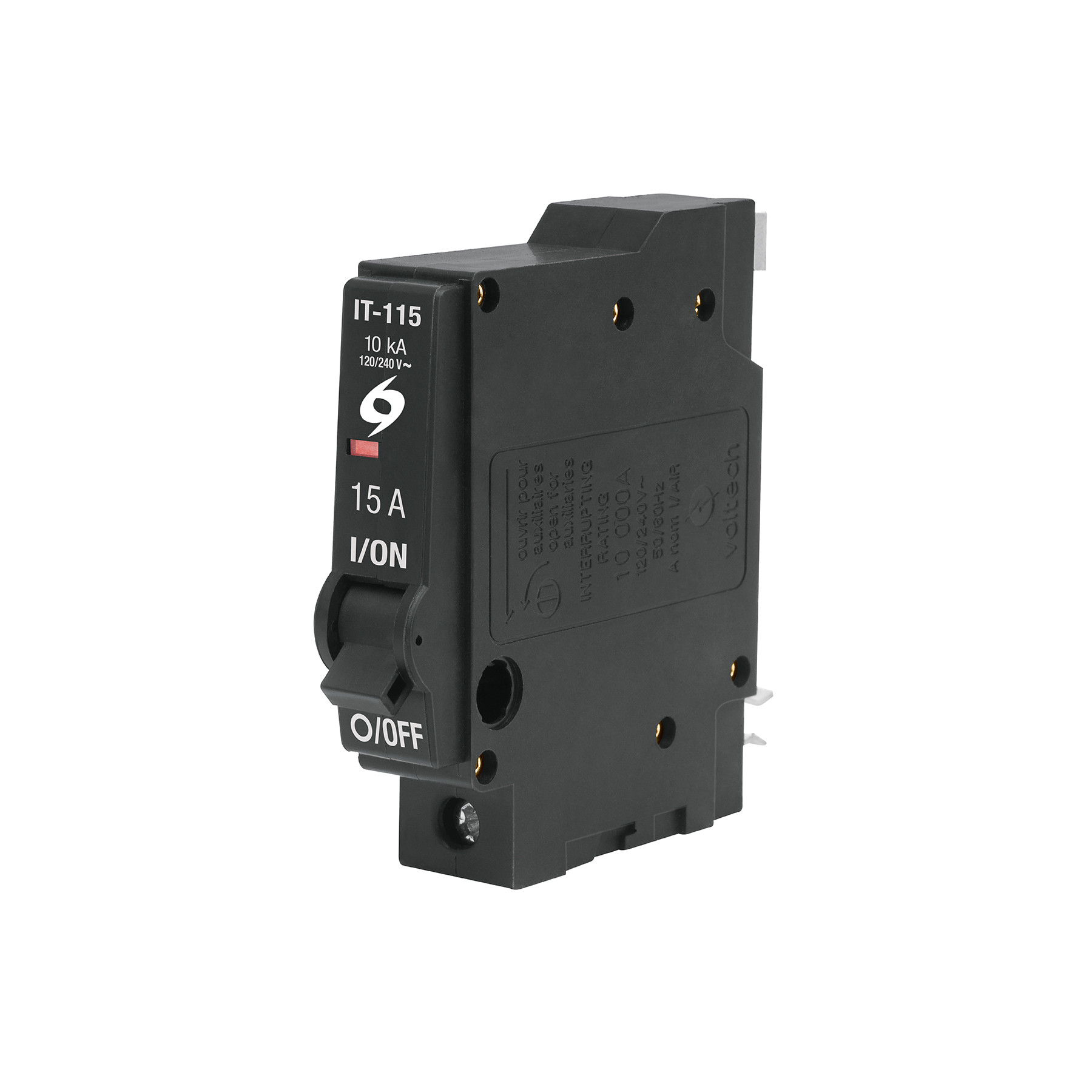 Interruptor de 1 polo 15A, enchufable, a granel, VOLTECK