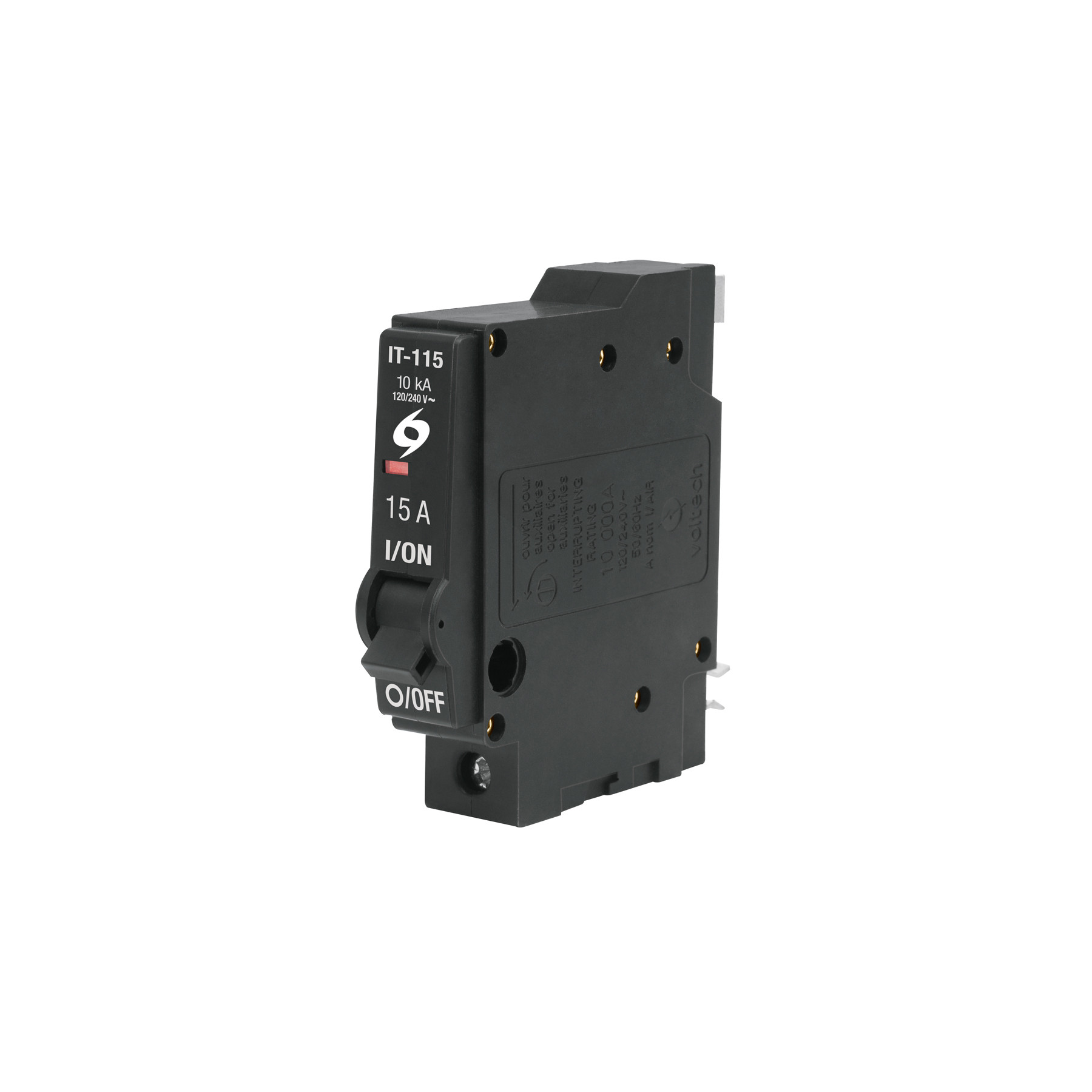 Interruptor de 1 polo 15A, enchufable, VOLTECK