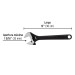 Llave ajustable (perico) 12" pavonada, PRETUL