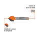 Broca para router, corte en "V", 1/2", TRUPER