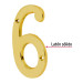Número 6 de latón sólido 4", latón brillante, HERMEX