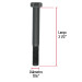 Bolsa con 20 tornillos 7/16" x 3-1/2" acero grado 5, FIERO