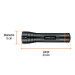 Linterna de aluminio LED Cree 500 lm con 2 pilas D, EXPERT