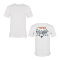 Playera cuello redondo para hombre, blanca, CH, TRUPER