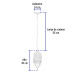 Arbotante tipo farol tradicional colgante p/exterior, blanco