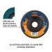 Disco laminado 4-1/2" grano 120 centro 7/8", plástico,TRUPER