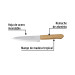 Cuchillo de chef 7" mango de madera, PRETUL
