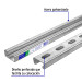 Perfil monocanal perforado de 3 m, 4 x 2 cm cal. 14, VOLTECK