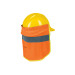 Cubrenuca para casco, naranja con reflejante, TRUPER