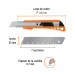 Cutter 25 mm reforzado de plástico con alma metálica, TRUPER