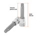 Dado punta larga bristol M14, cuadro 1/2", TRUPER