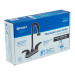 Mezcladora lavabo 4" negro, tipo bar, palanca, AQUA