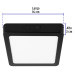 Luminario LED plafón 12W 6500K, cuadrado, negro, VOLTECK