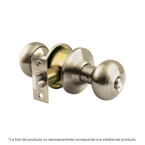 Cerradura tipo oval para entrada, níquel satín, HERMEX