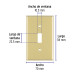 Placa para interruptor vertical, de aluminio, línea Standard