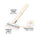 Rastrillo jardinero Classic, 16 dientes, mango 54", TRUPER