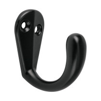 Gancho sencillo tipo perchero, 4 cm, negro, HERMEX