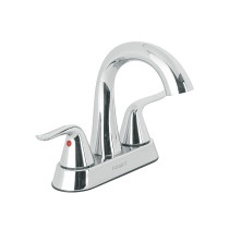 Mezcladora lavabo 4" cromo, cuello alto, palanca, FOSET AERO