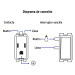 Placa armada 2 interruptores y contacto, marfil, BASIC