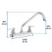 Mezcladora 8" fregadero cromo, cuello largo, cono, BASIC