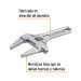 Llave ajustable 8" para plomero, apertura 3", TRUPER
