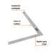 Escuadra 16"x24" de acero para cantero, TRUPER