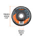 Disco removedor / limpieza 4-1/2" centro 7/8", TRUPER