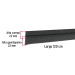 Guardapolvo fijo de 120 cm, negro, HERMEX