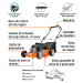 Podadora con motor a gasolina de 4 HP, 18" de corte, TRUPER