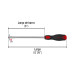 Desarmador plano 3/8" x 8" mango Comfort Grip, PRETUL