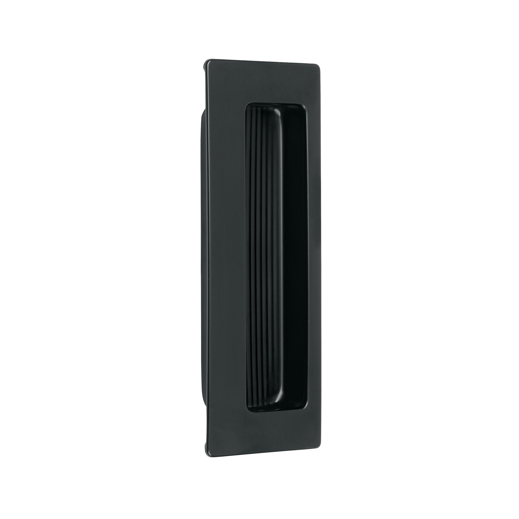Jaladera de embutir cuadrada acabado negro, HERMEX